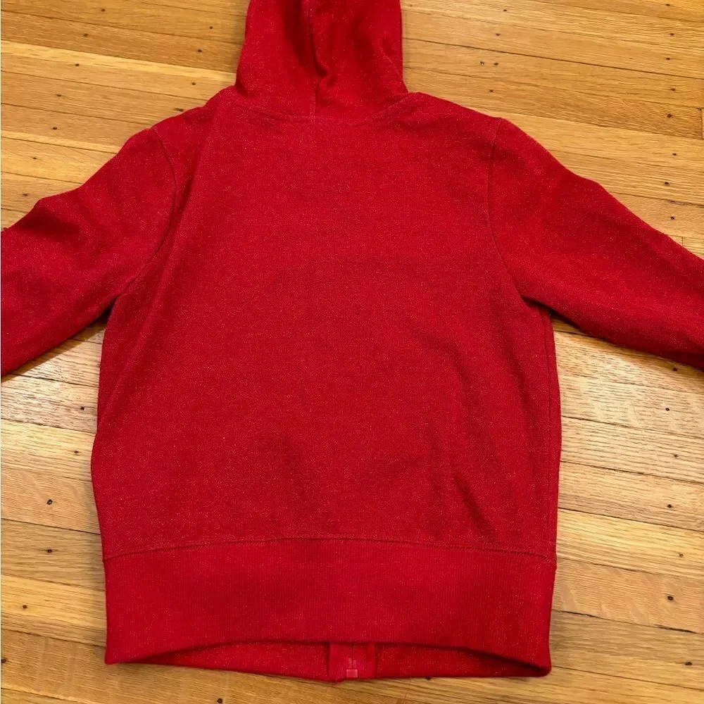 Walt Disney World red sparkle Christmas zip up hoodie